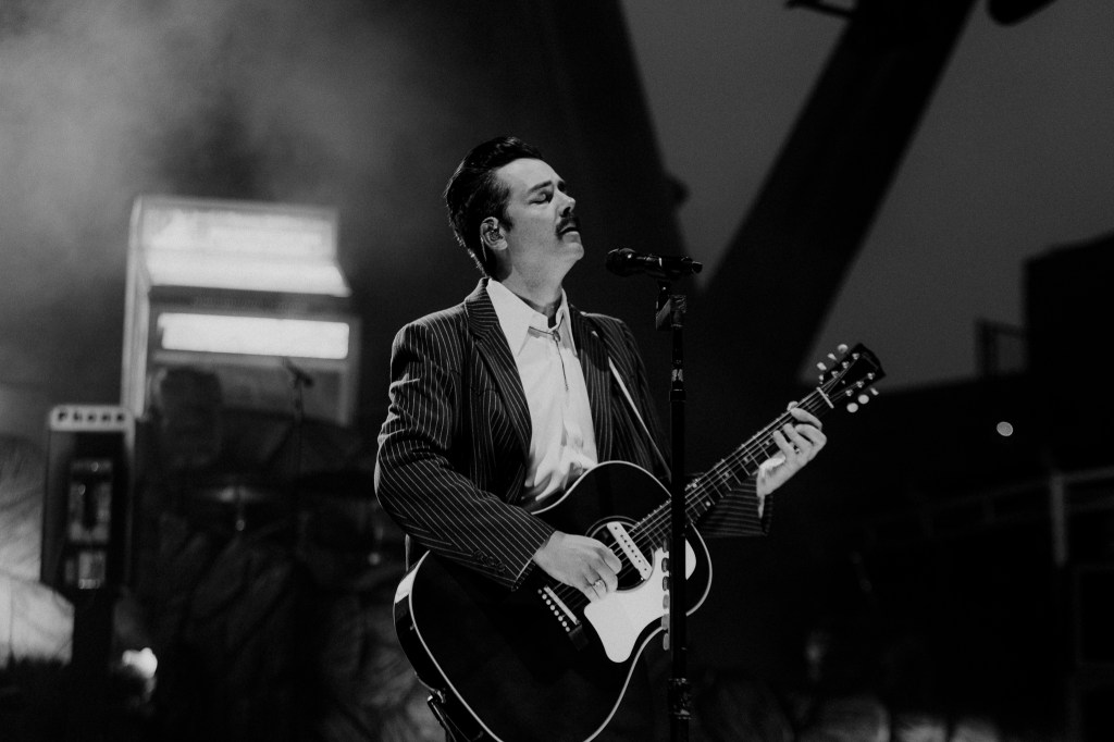 Lord Huron performs on stage at Red Rocks in Morrison, Colorado, on Wednesday, June 10 in front of a sold out crowd.