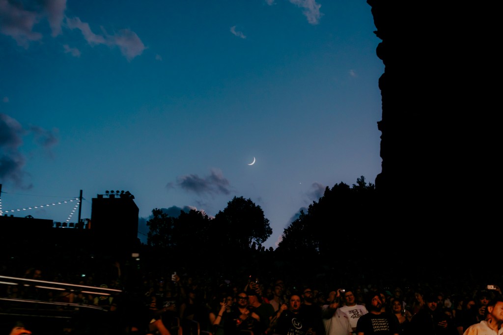 The moon at Red Rocks.