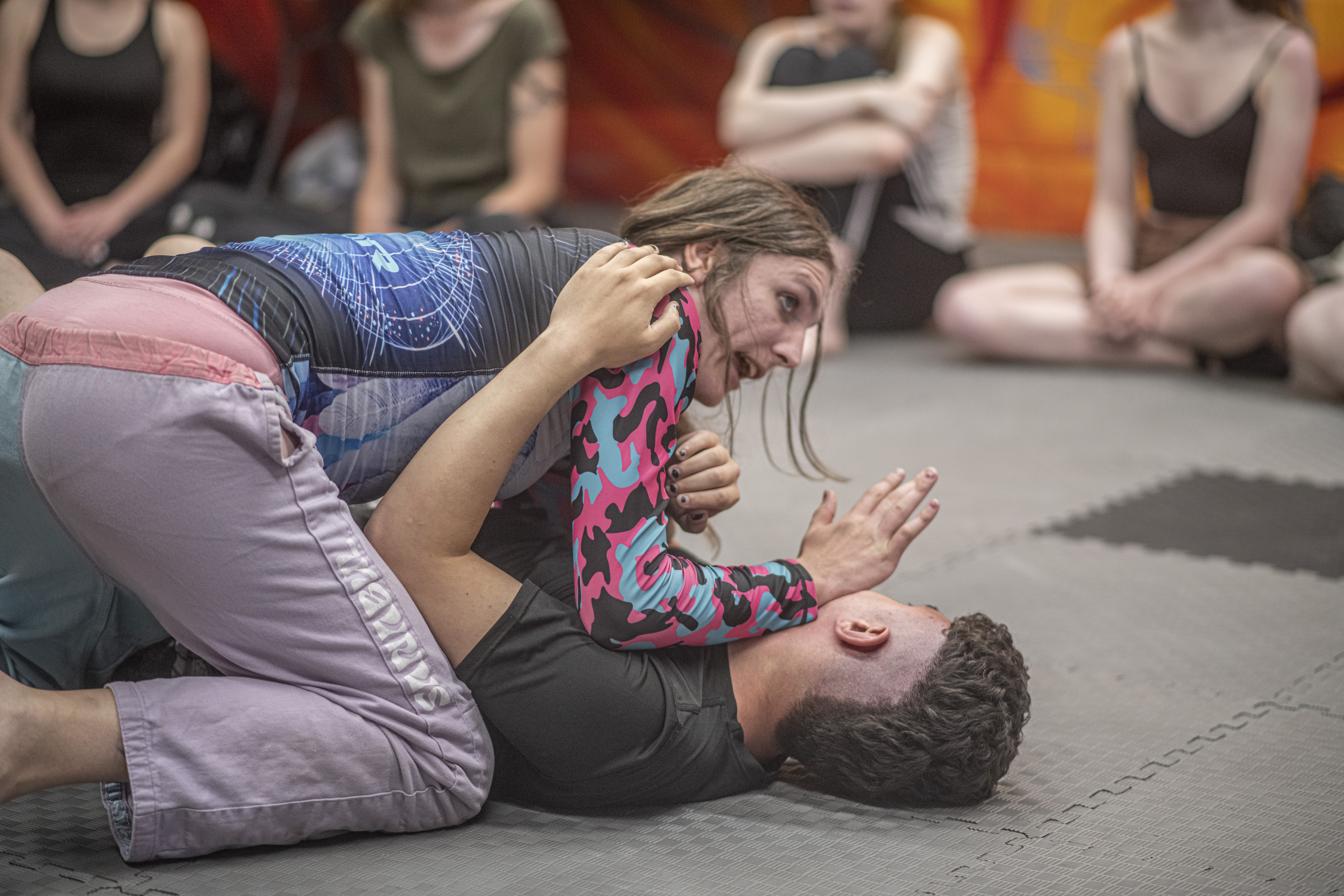 Sybil Vane holds a   jiu-jitsu instruction course.