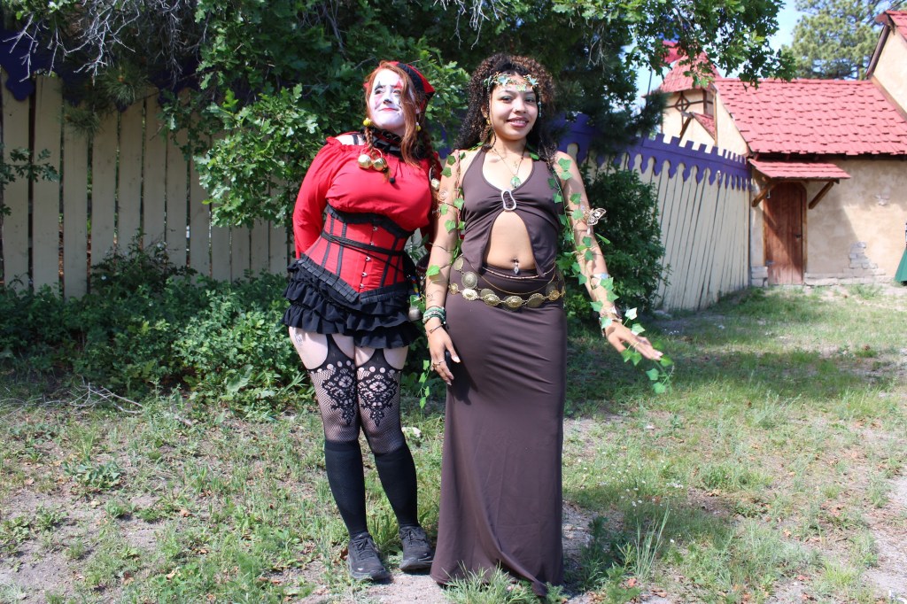 Two costumed people at the Ren Faire