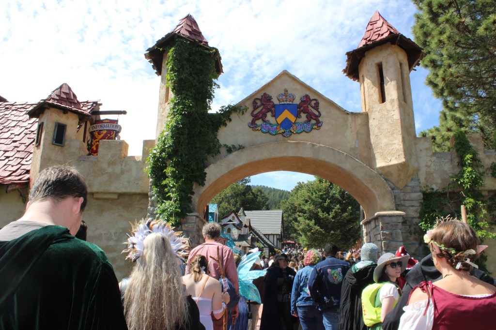 Guests enter the Colorado Renaissance Festival