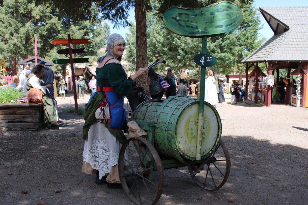 Pickle Lady at the Colorado Renaissance Festival.