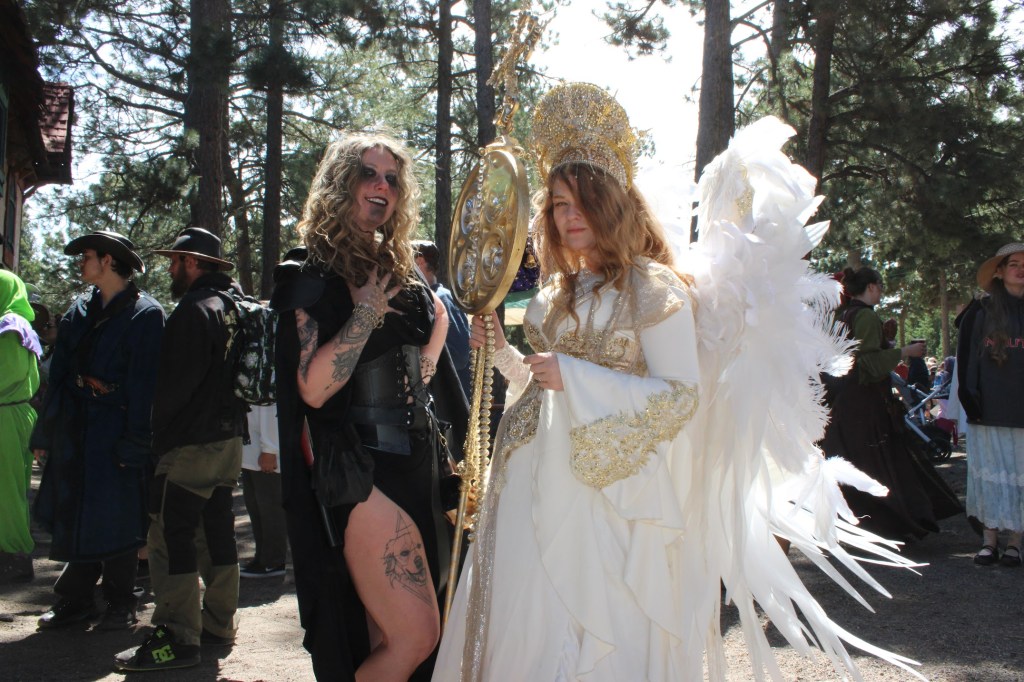 A demon and angel at the Ren Faire