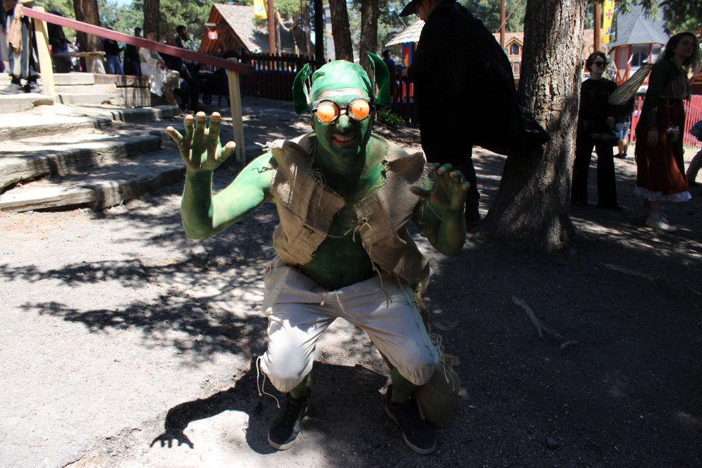 Man dressed as a goblin