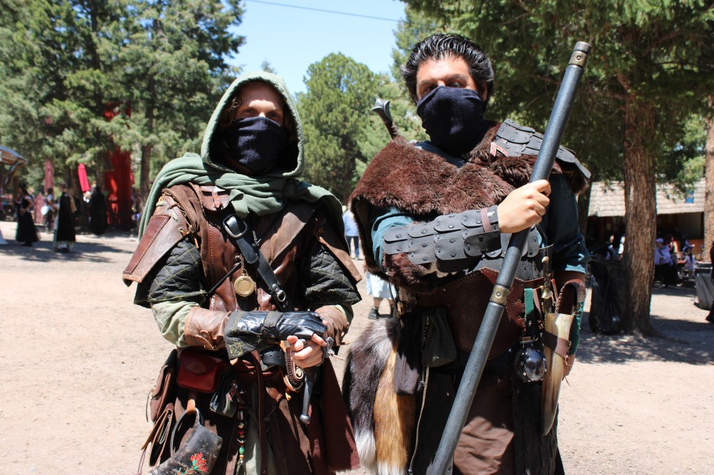 Two men posing together at the Ren Faire