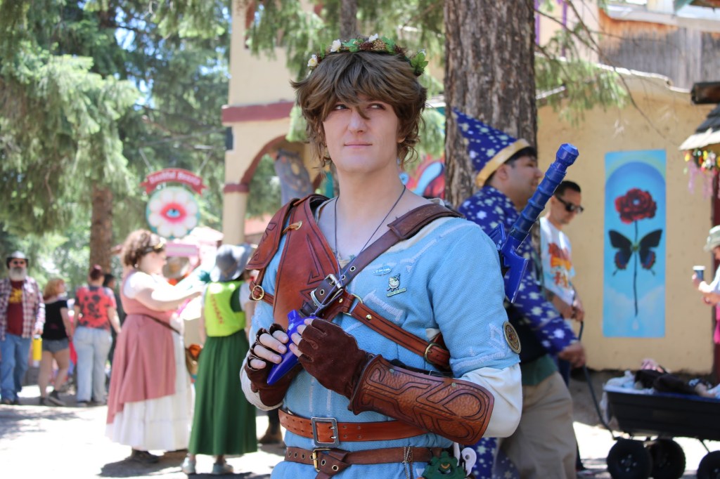 A man dressed as Link