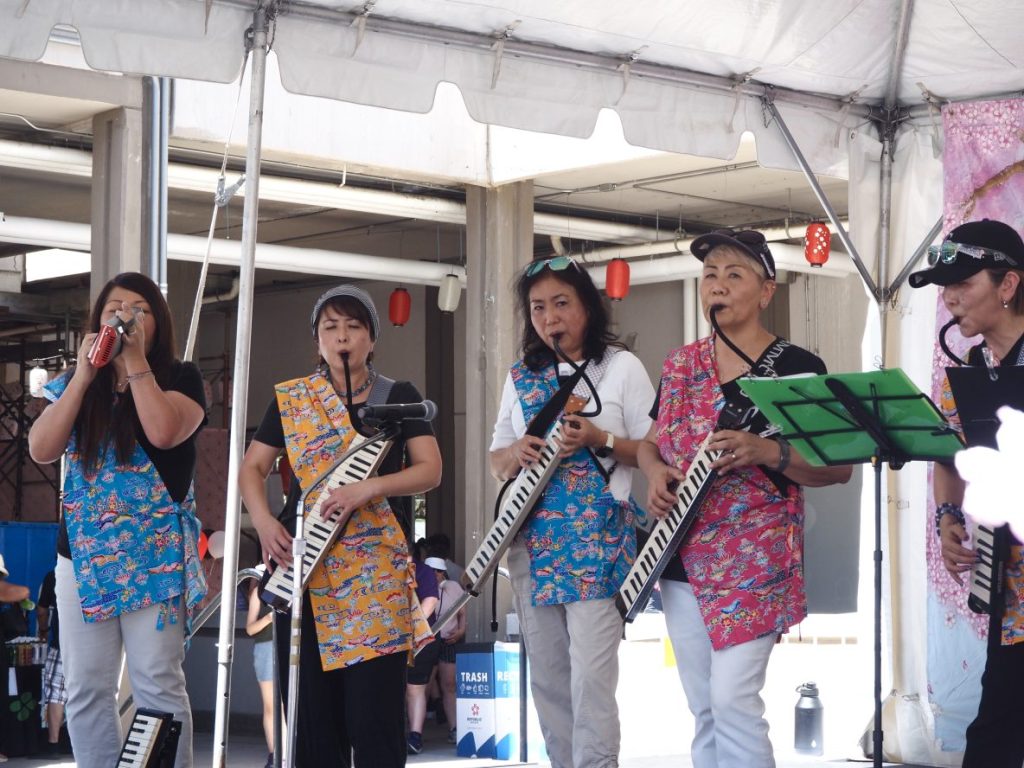 Live music on the Cherry Blossom Festival stage.
