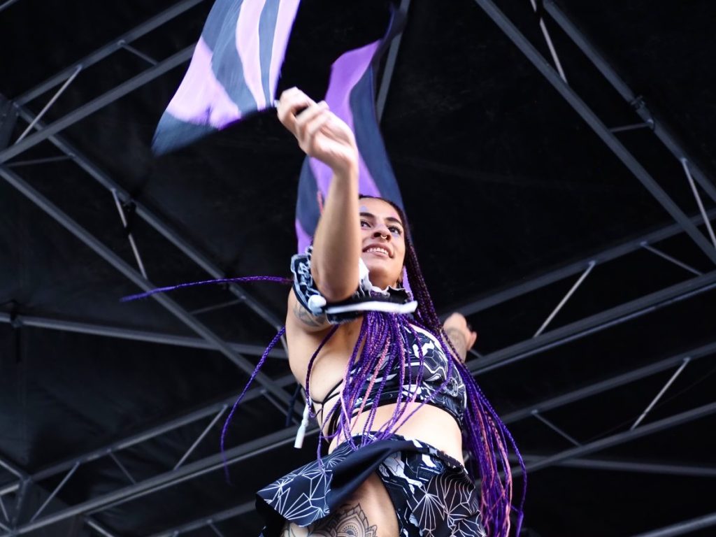 A performer at PrideFest