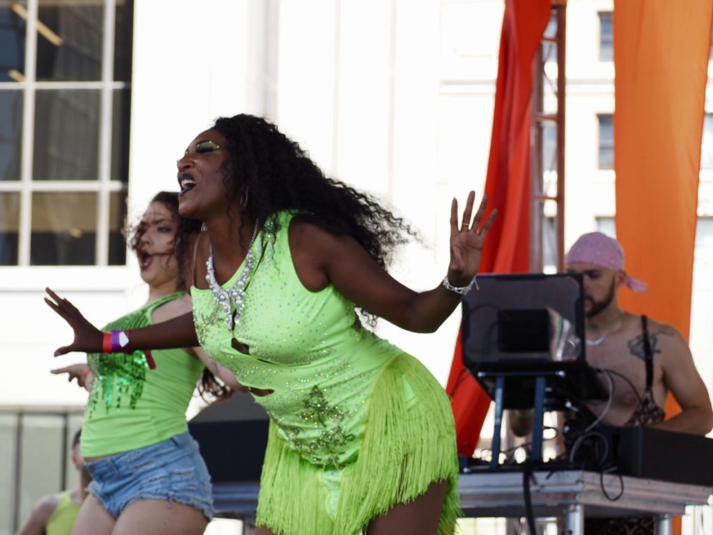 A performer at PrideFest