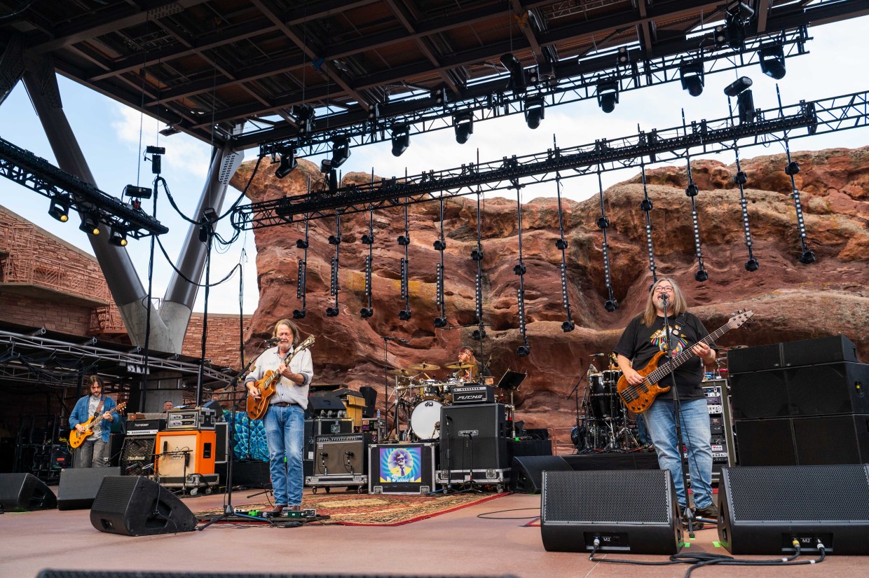 Widespread Panic on stage at Red Rocks
