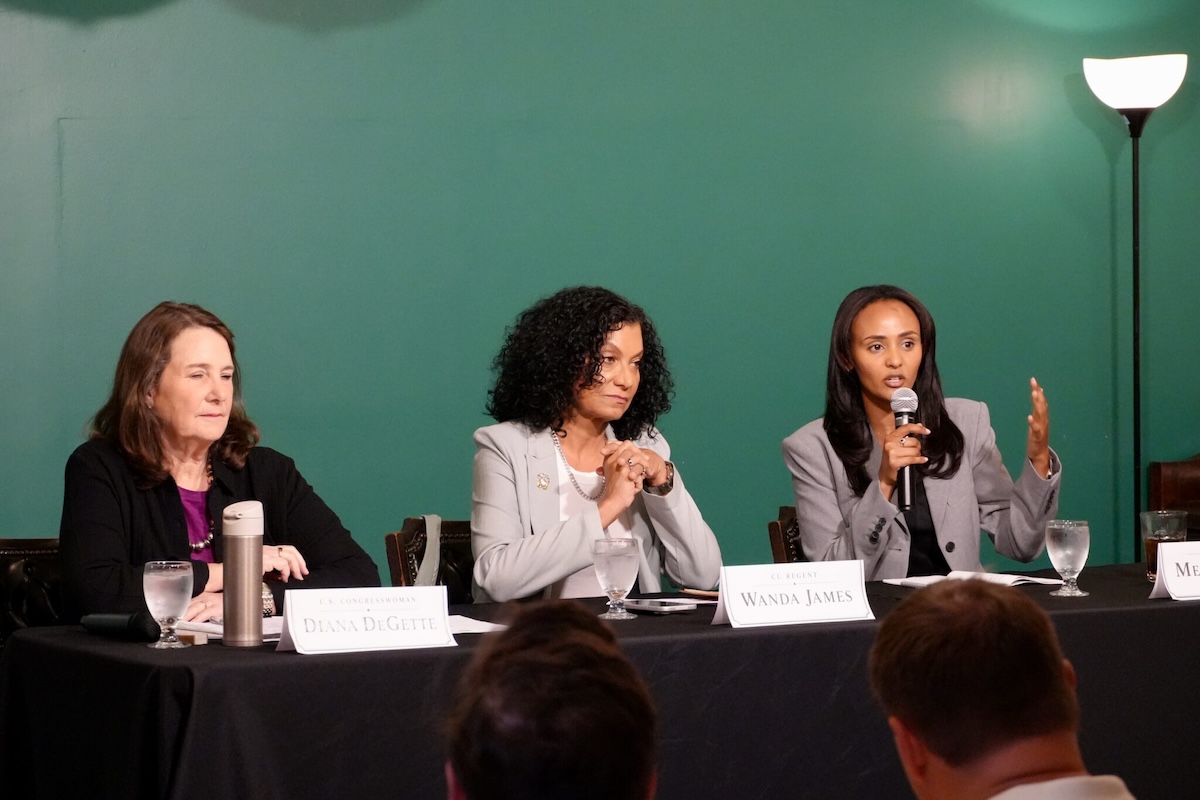 District 1 Congressional candidate speak at a forum on June 19, 2026.