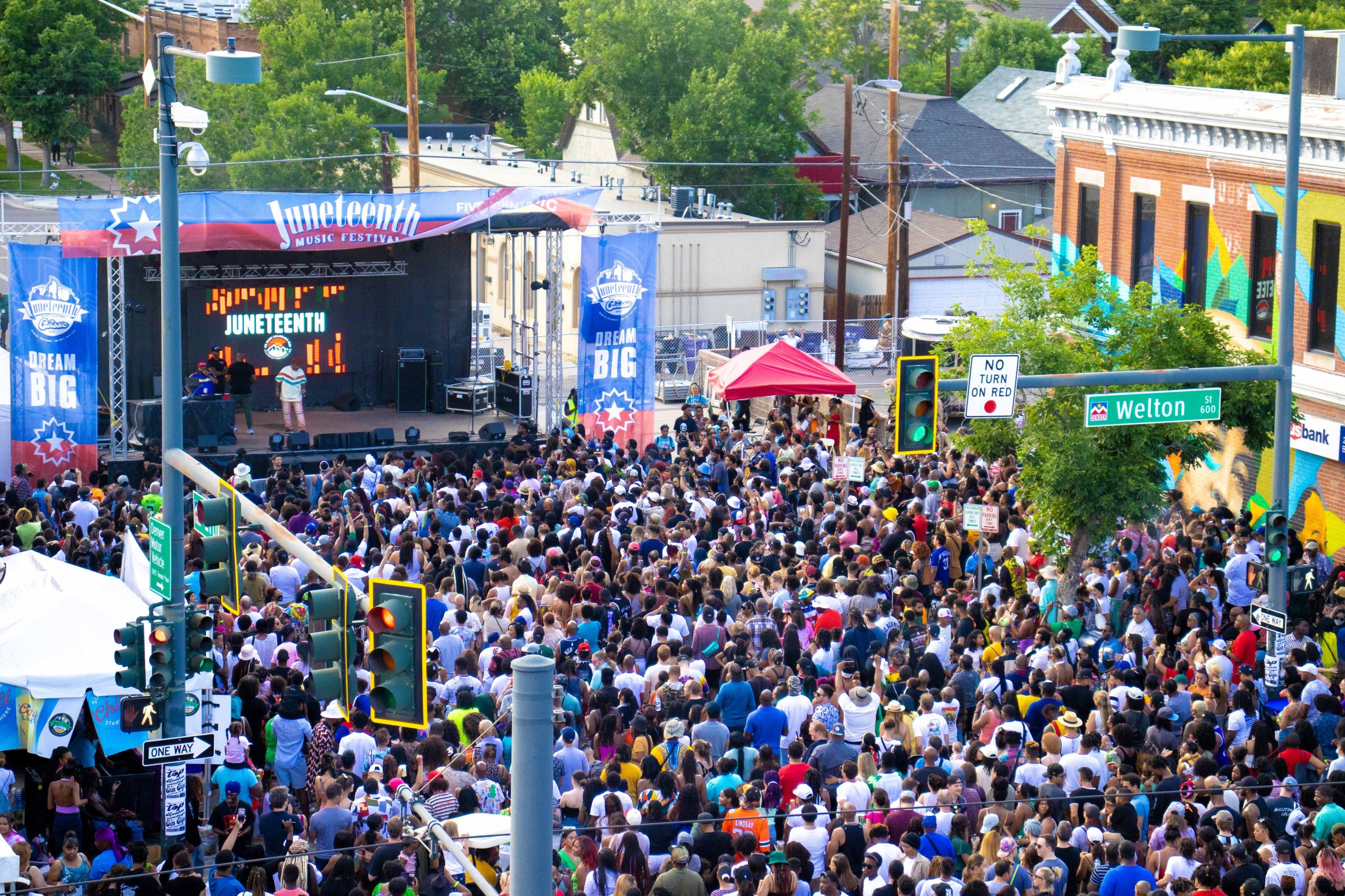 crowd at juneteenth festival in Denver