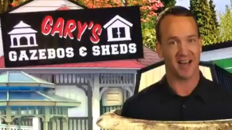 See Peyton Manning Pitch Gazebos and Sheds on <i>Modern Family</i>