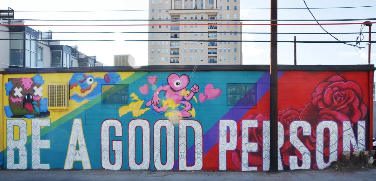 Four Artists Create Golden Triangle’s “Be a Good Person” Mural