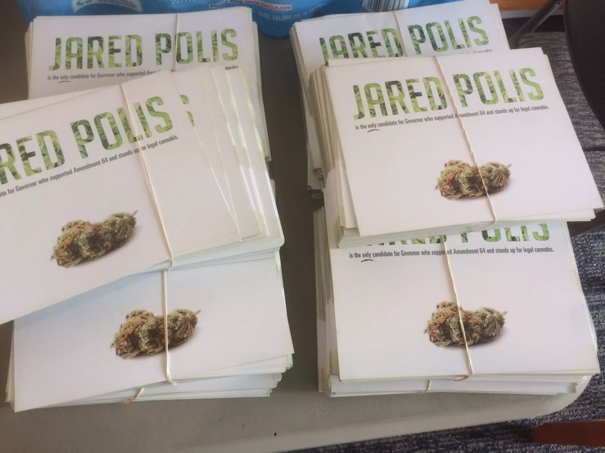Jared Polis Campaign Canvasses Dispensaries on South Broadway
