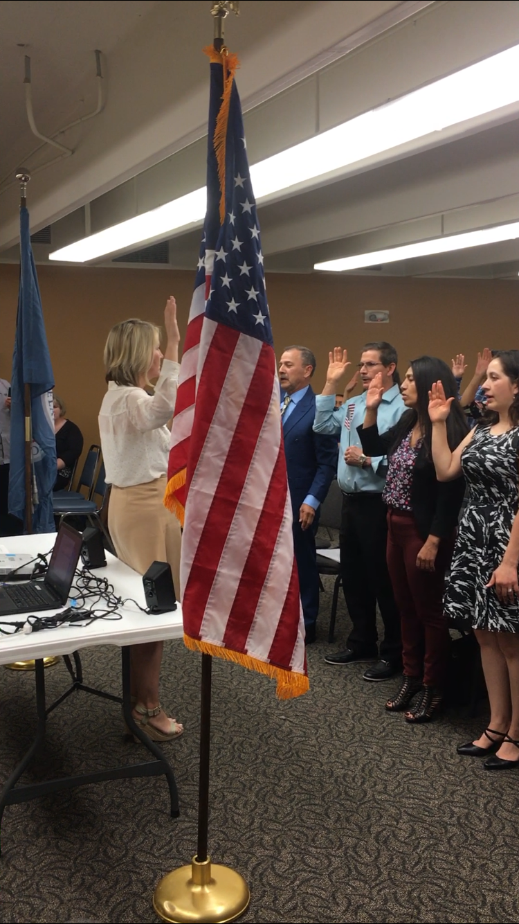 Irony Abounds at Naturalization Ceremony for New U.S. Citizens