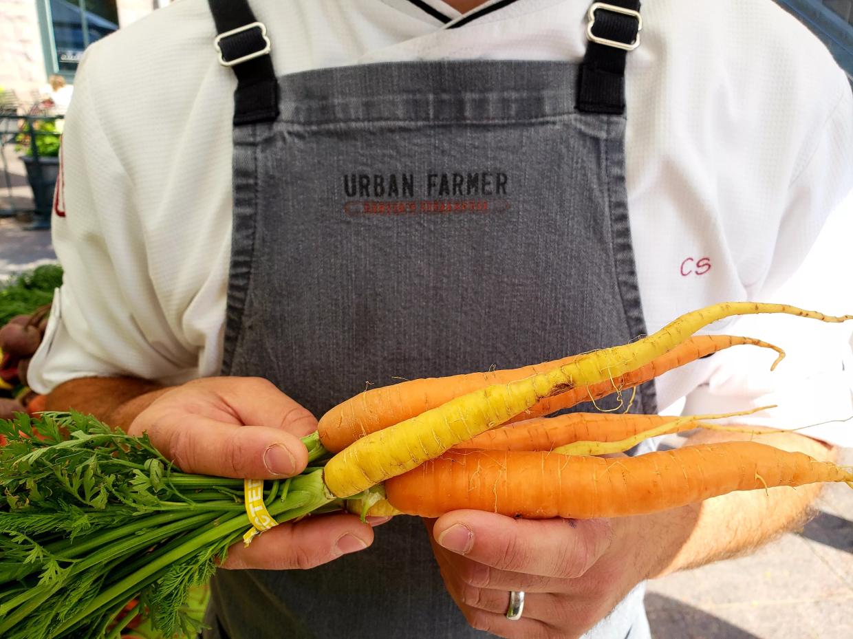 Cooking at the Farmers’ Market With Chef Chris Starkus of Urban Farmer