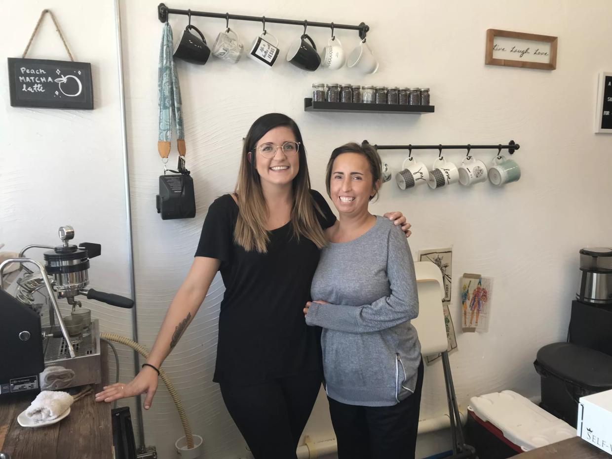Pour Coffee Pours Coffee Inside North City Park Hair Salon