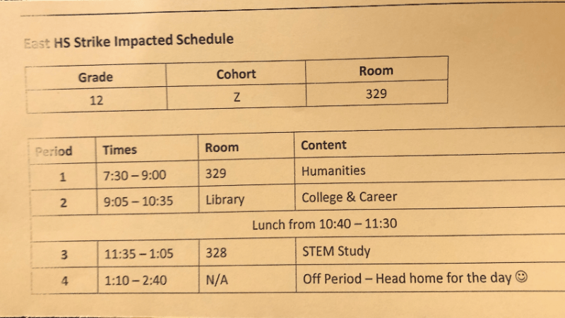 Hear Message to East Parents About Student Chaos Amid Teachers’ Strike