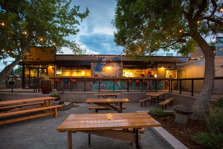 large outdoor seating area