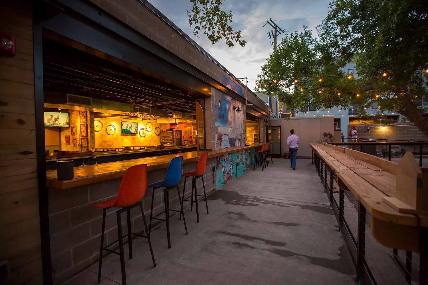 the patio at Recess Beer Garden