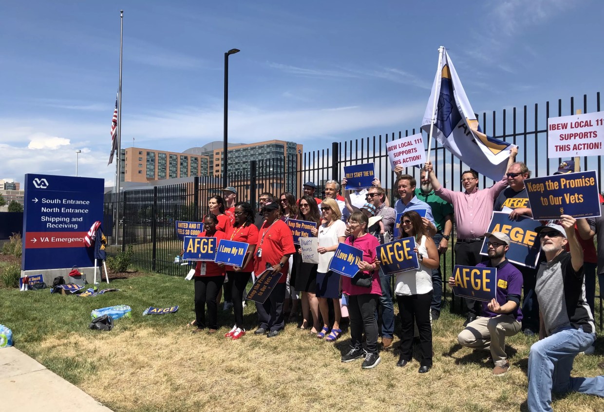 VA Workers Rally in Aurora Against Trump’s Assault on Federal Labor Unions