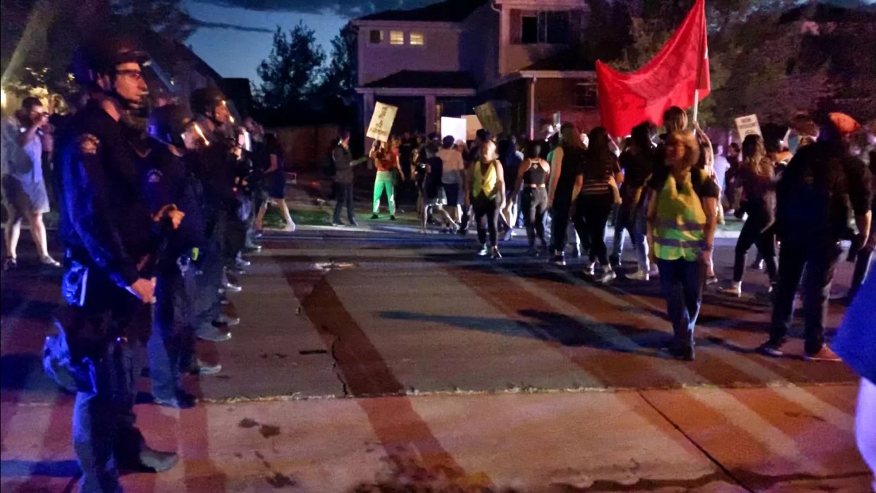 Drum, Whistle, Laser Led to Arrests at Protest at GEO Warden’s Home