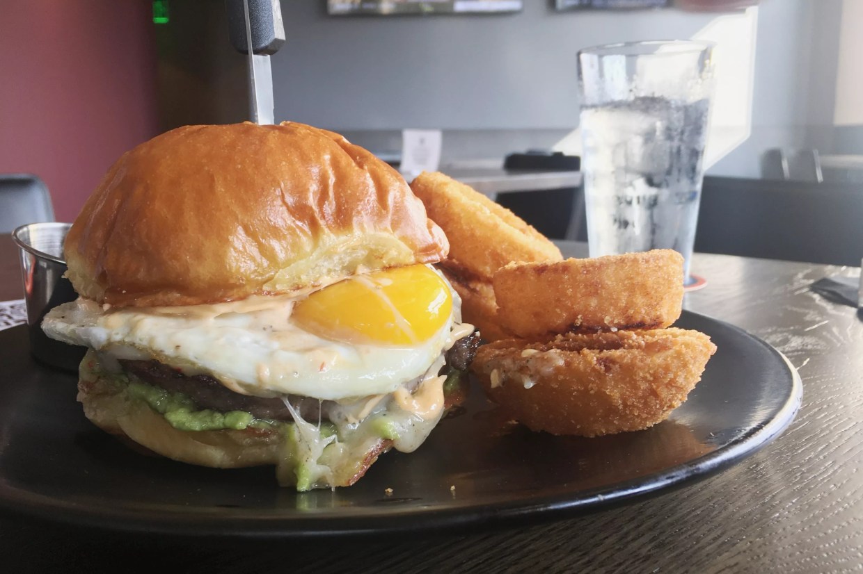 There’s Bacon in the Beef at Slater’s 50/50