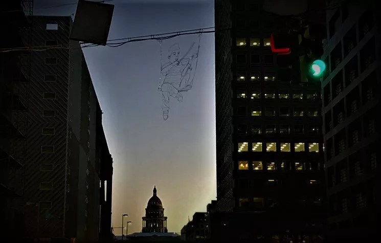 Wire Sculpture of Elijah McClain Hovers Over Colorado Statehouse