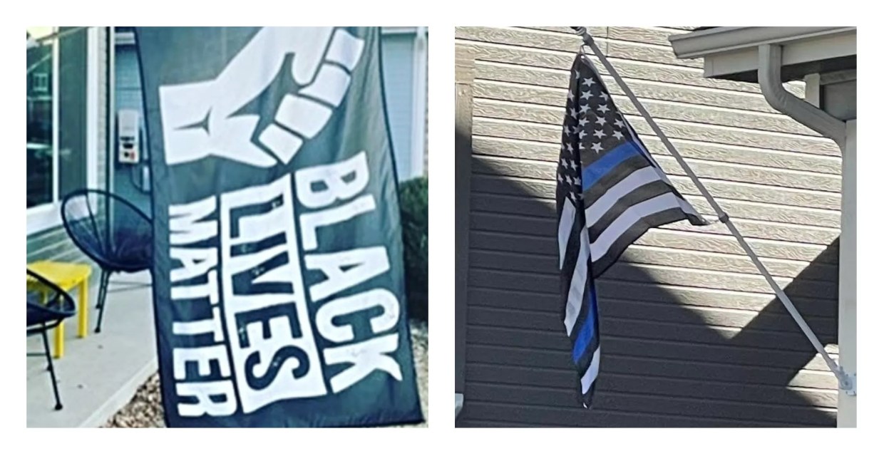 Thin Blue Line Flag Joins Littleton Black Lives Matter HOA Fight