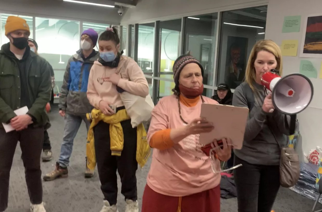 Homeless Rights Advocates Stage Sit-In at Carla Madison Recreation Center