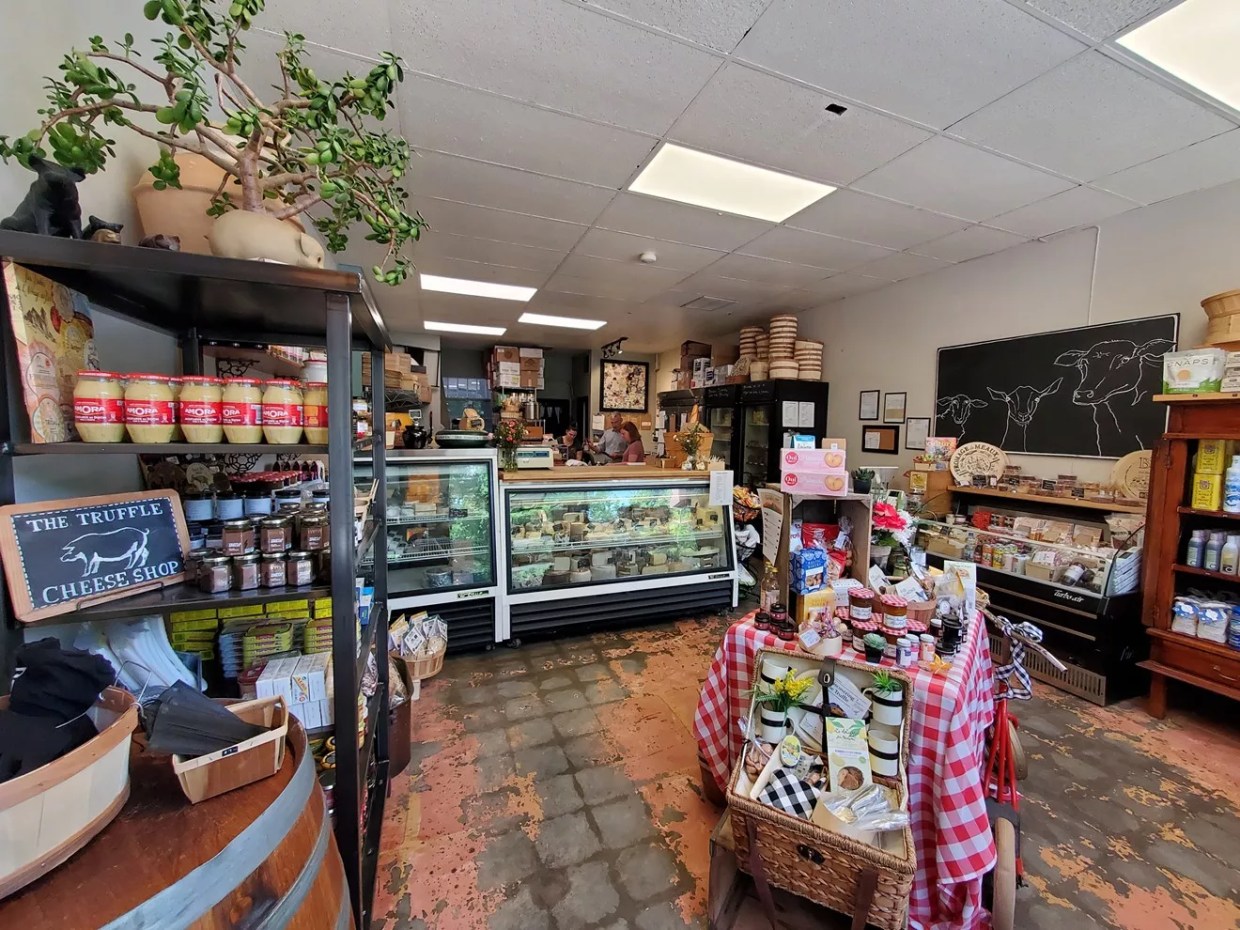 interior of a cheese shop