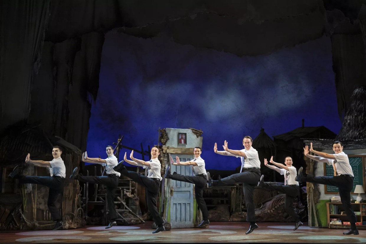 Dancers on stage Book of Mormon