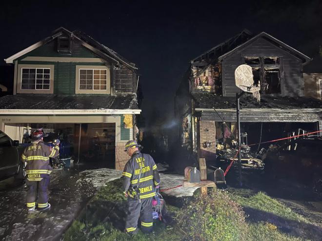 The aftermath of the fire that destroyed the Rossi family's home in Parker on July 4.