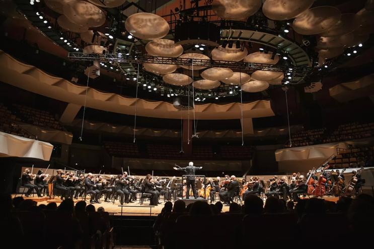 a symphony orchestra playing
