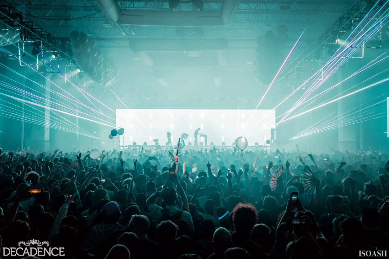 shot of a stage at a rave