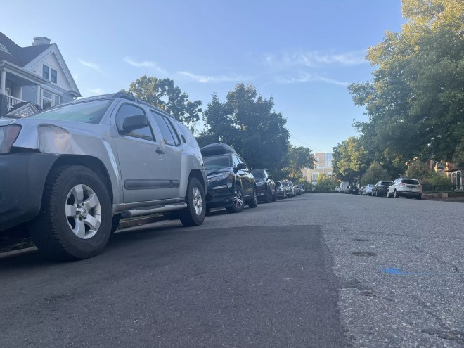 cars parked no street