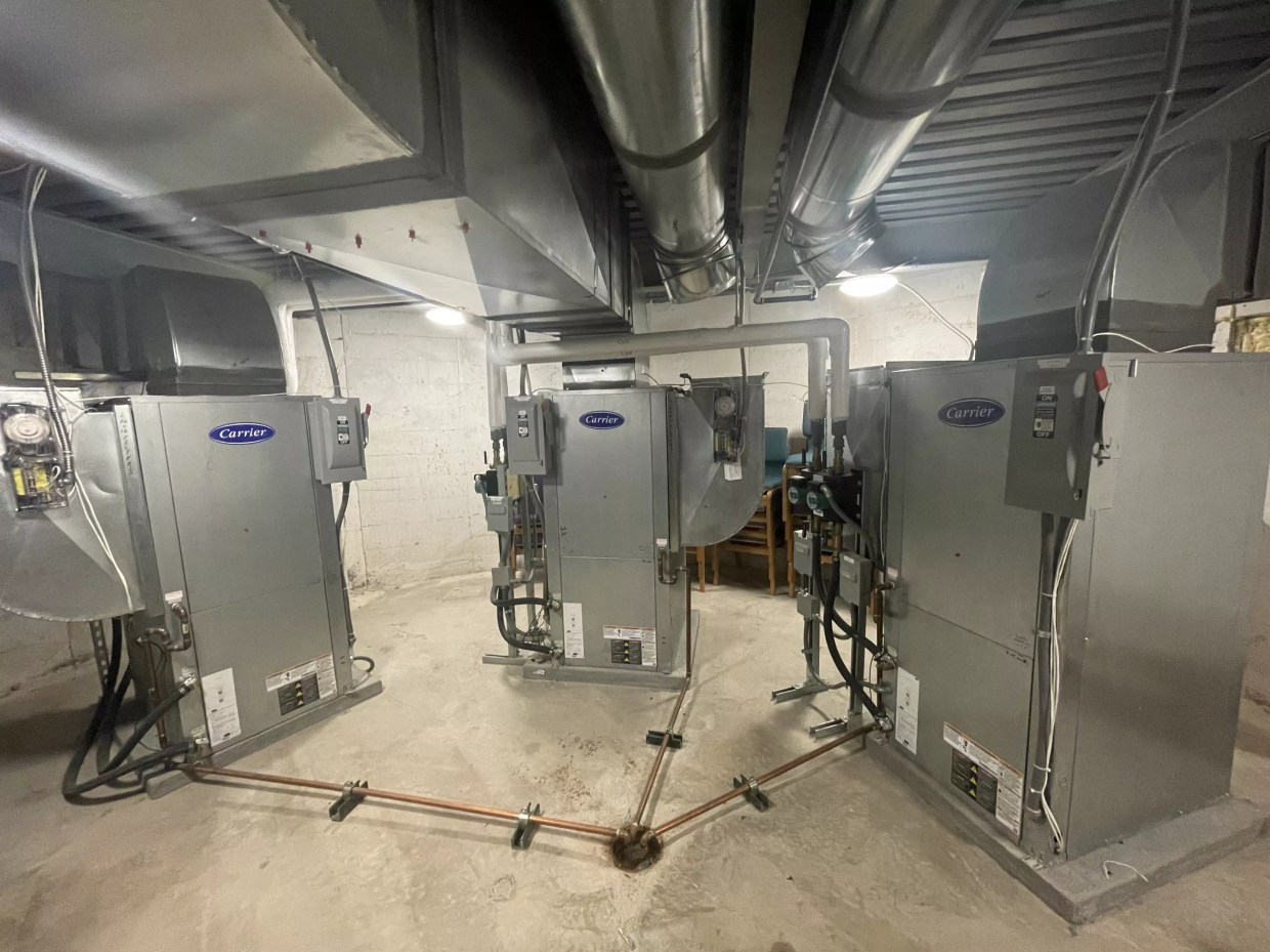 Heat pumps in basement