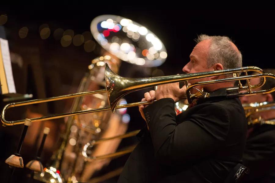 Man playing tuba