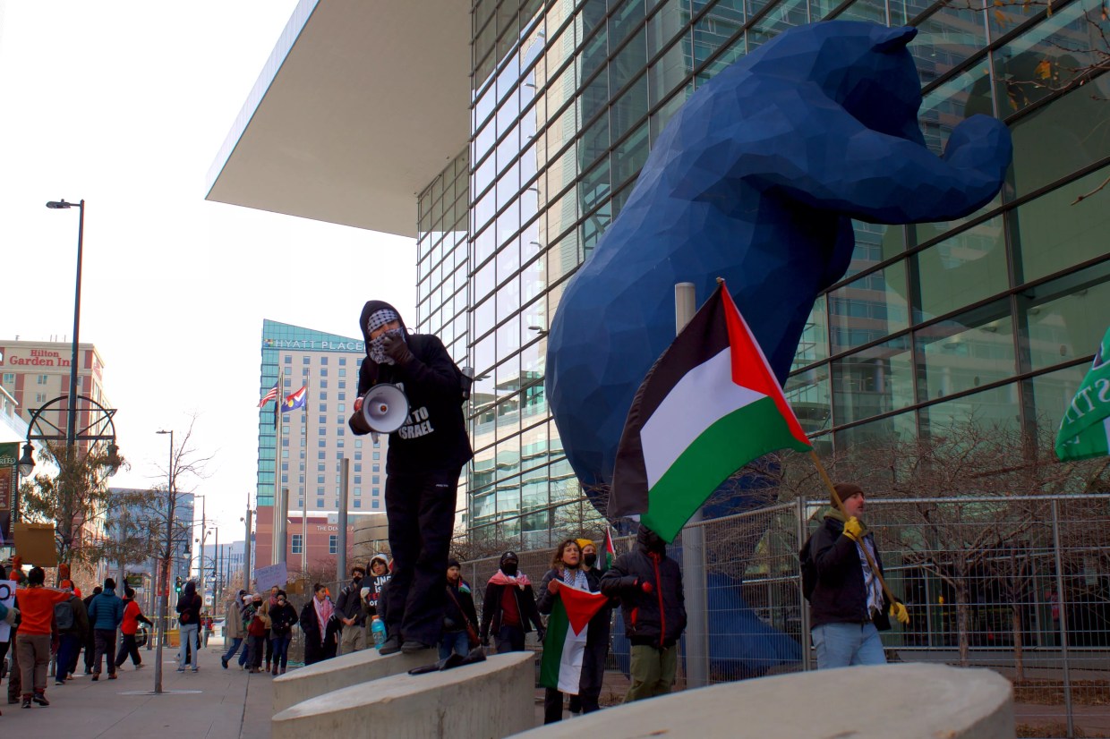 Pro-Palestine Protesters Clash With Attendees at Global Conference for Israel