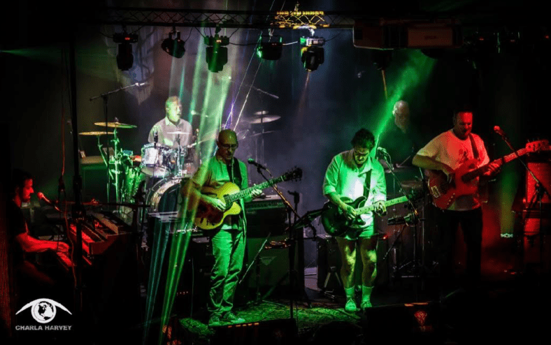 band performing on stage