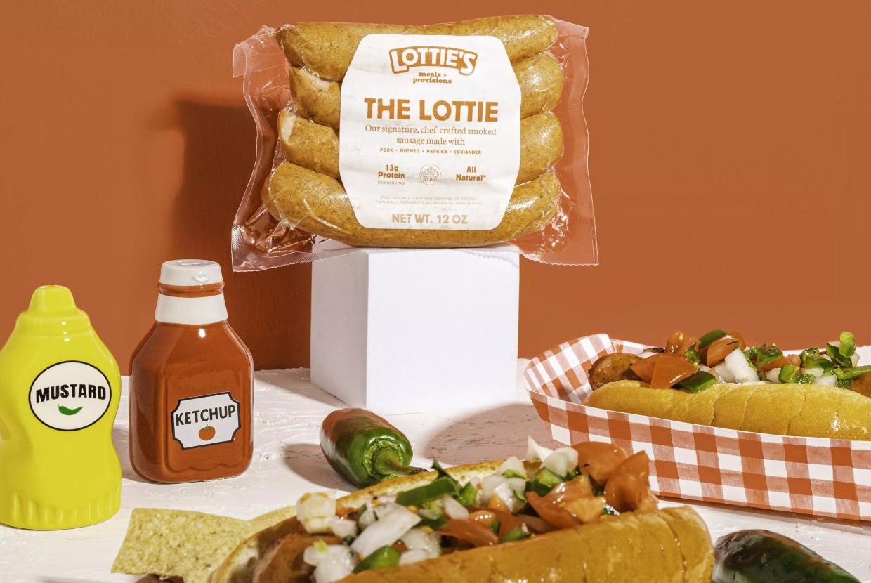 display of sausages and more