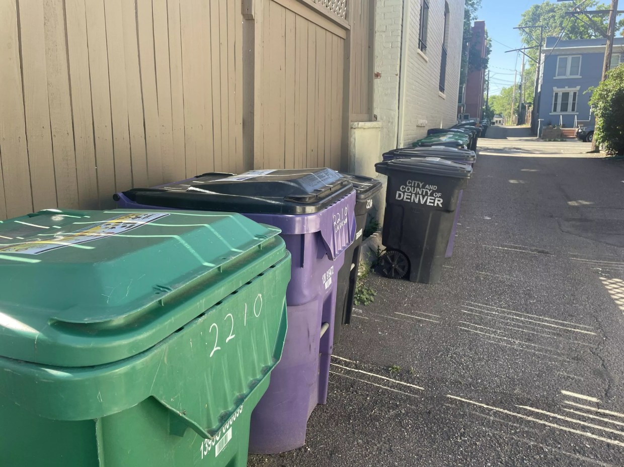 Denver trash, recycle and compost bins