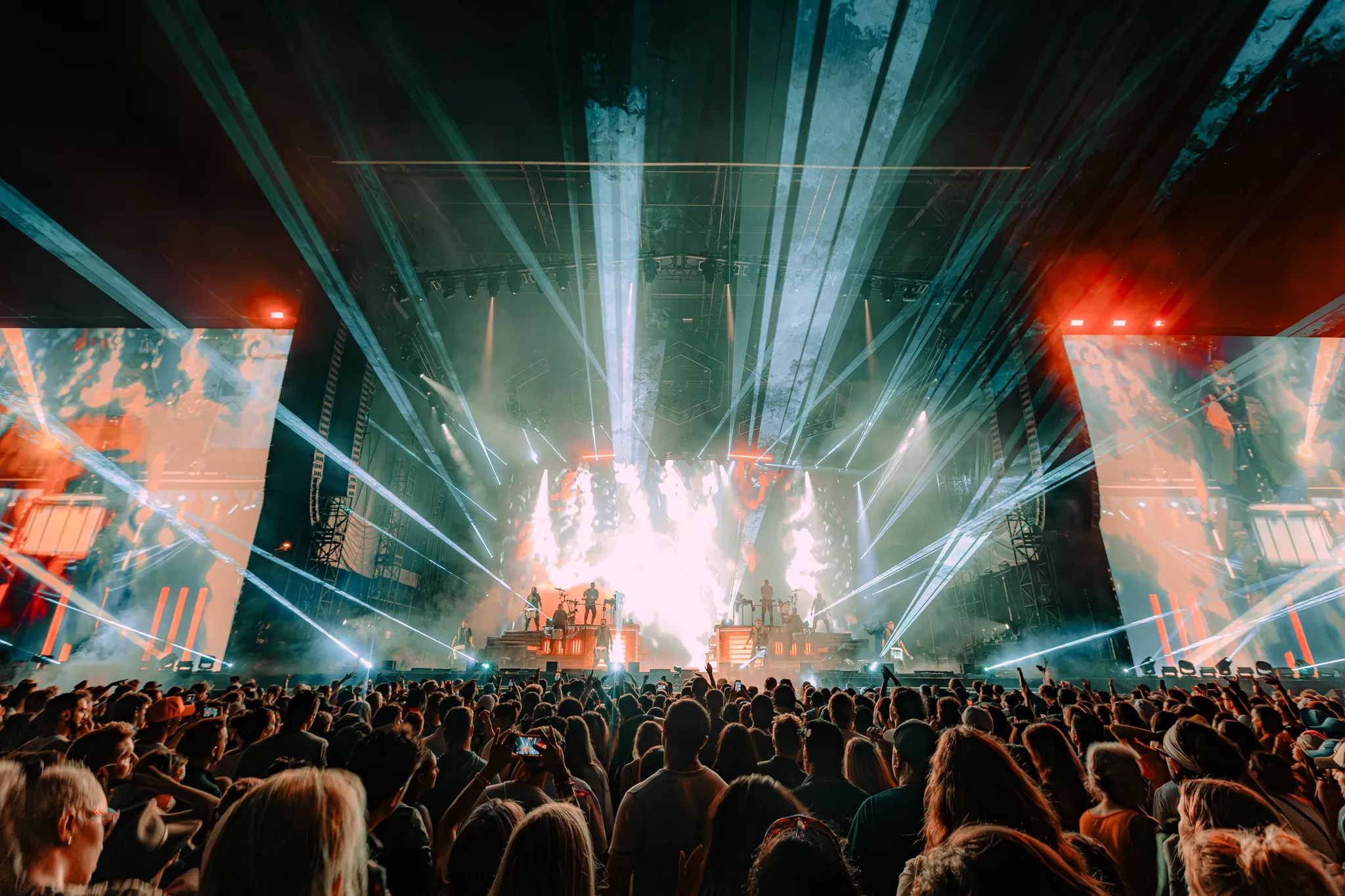Odesza performing at Folsom Field