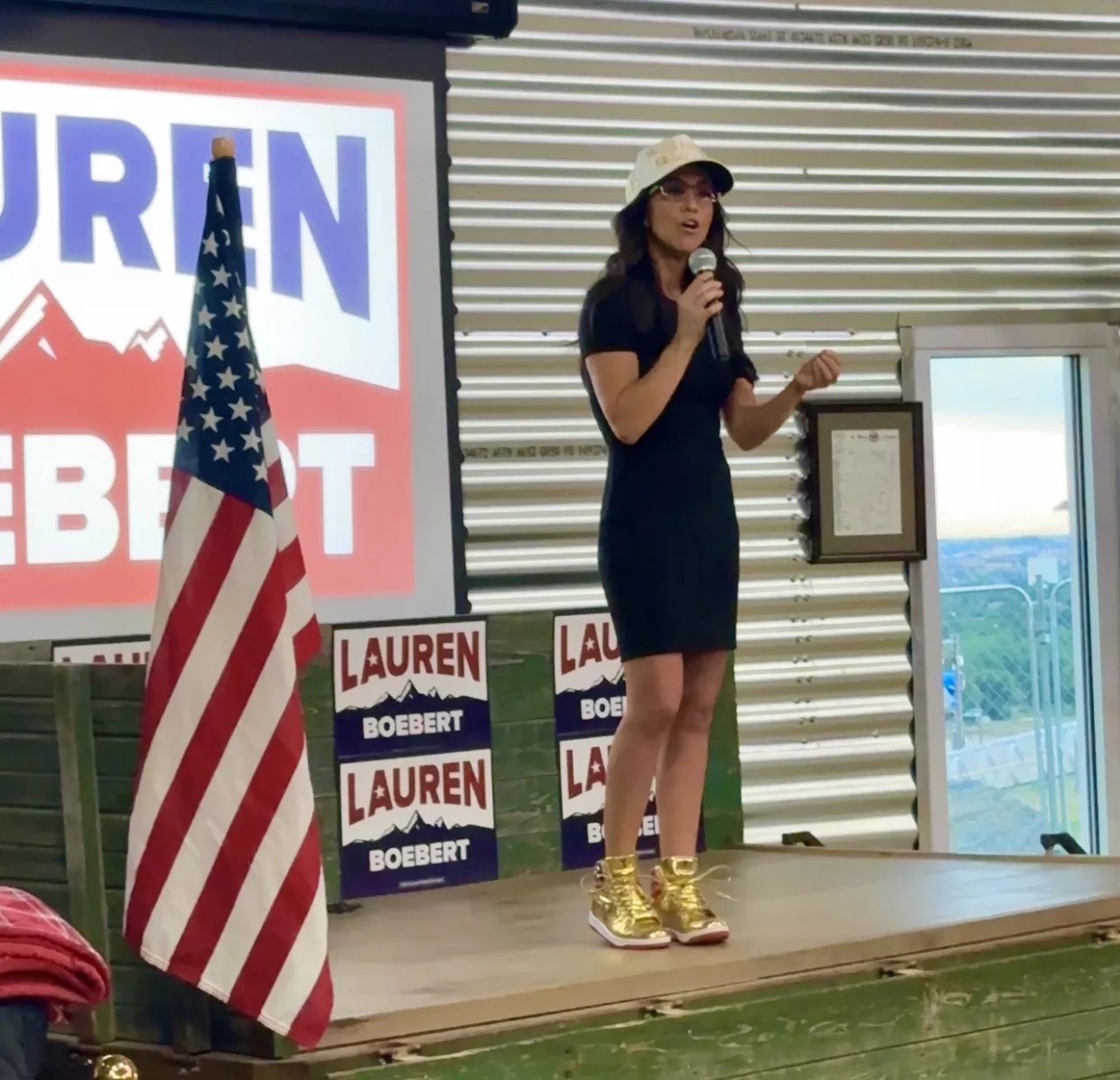 Lauren Boebert Wears Fake Trump Sneakers, Kisses Ring After Colorado Primary Win