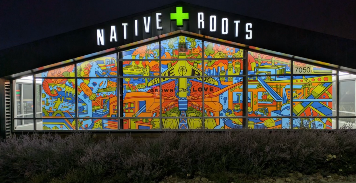 Local Artist Joe Palec Unveils Mural at Native Roots Dispensary