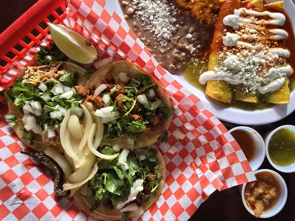 tacos and enchiladas