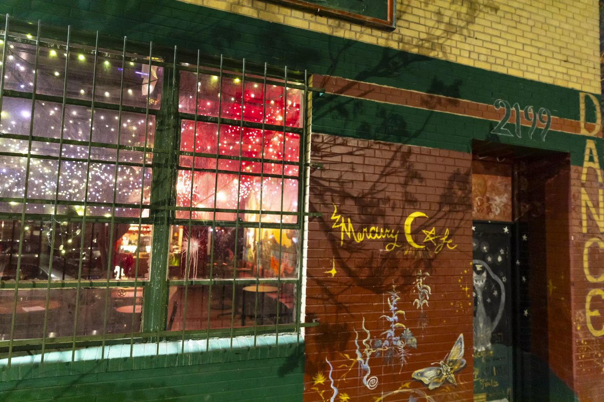 outside of Mercury Cafe.