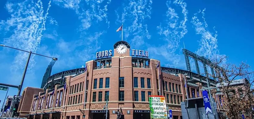 blue sky, ballpark