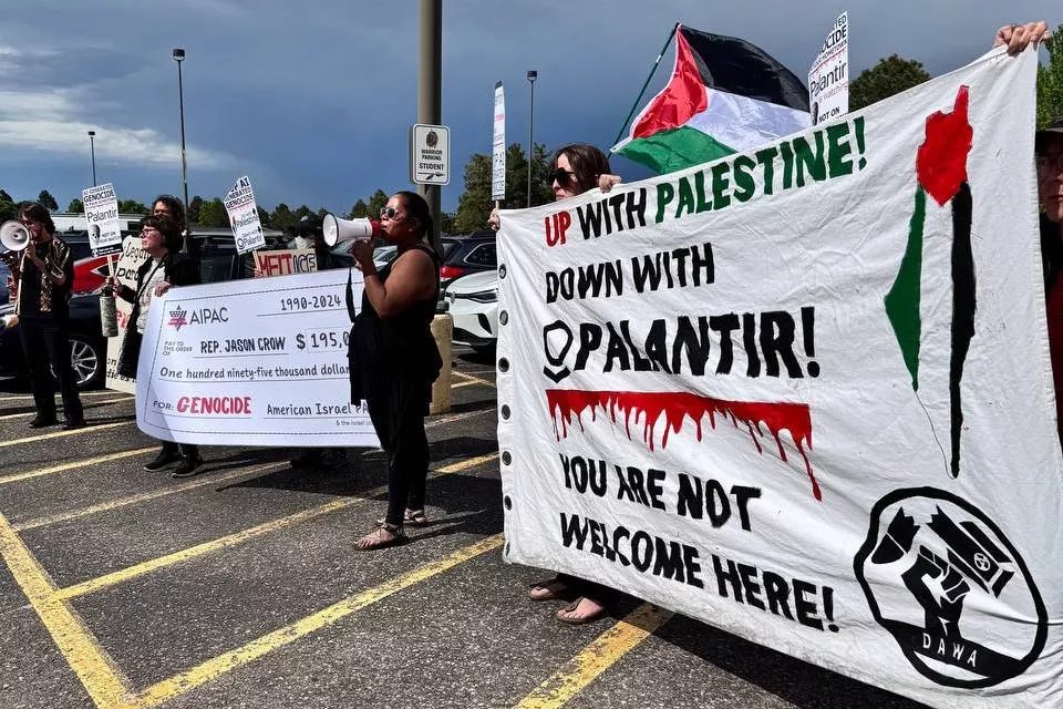 Protesters Call Out Jason Crow Over Campaign Donors With Ties to ICE, Israel